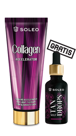 Soleo Collagen Accelerator 200ml  + GRATIS Krople Samoopalające
