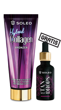 Soleo Collagen Hybrid Bronzer 200ml + GRATIS Krople Samoopalające